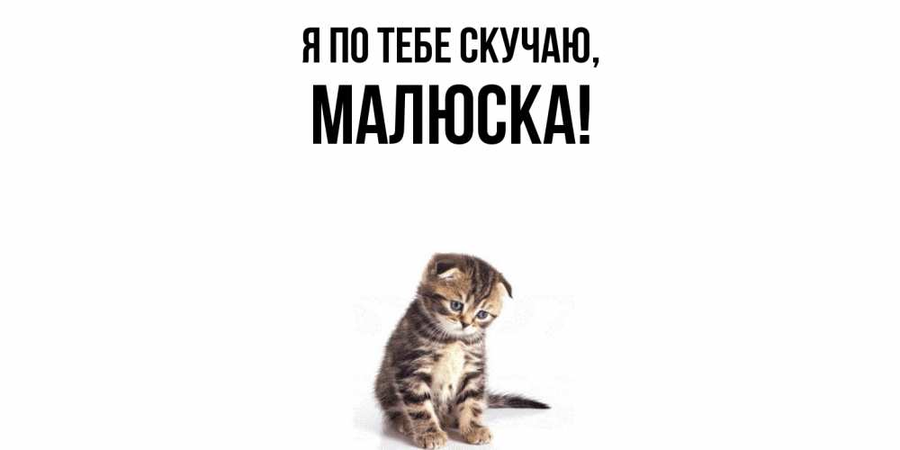 Открытка  для любимых и родных. малюска, Я по тебе скучаю  