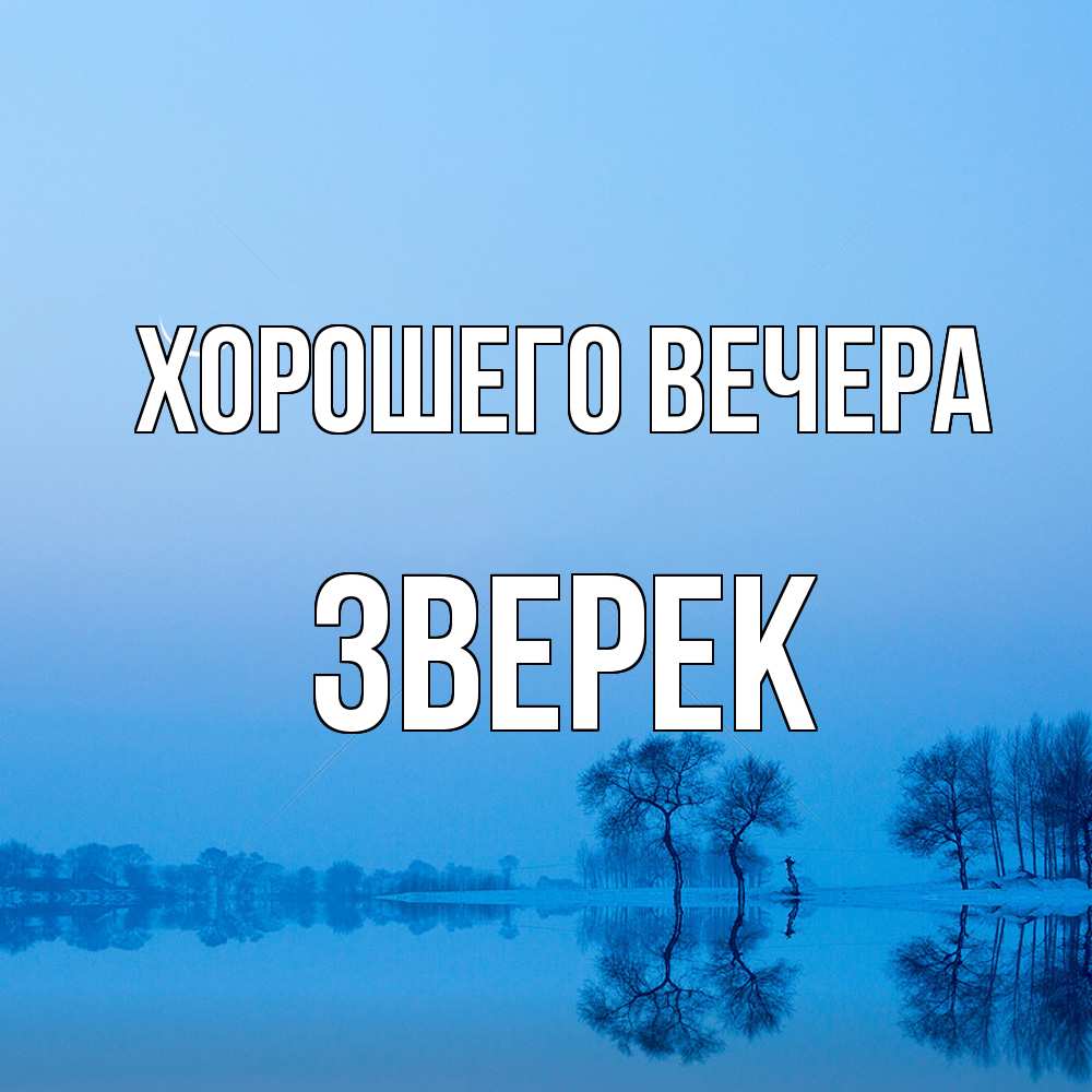 Открытка  для любимых и родных. зверек, Хорошего вечера  