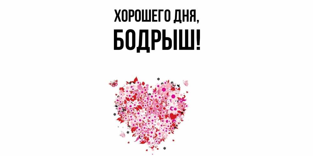 Открытка  для любимых и родных. бодрыш, Хорошего дня  