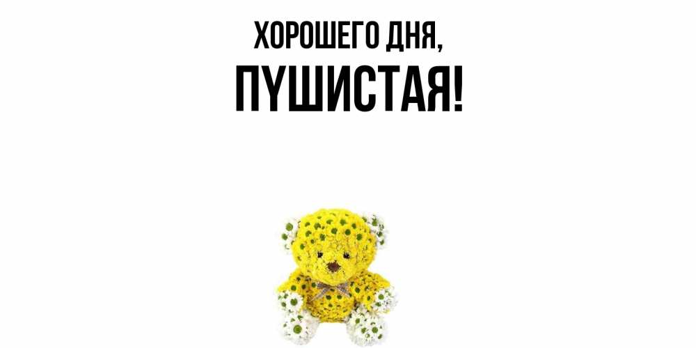 Открытка  для любимых и родных. пyшистая, Хорошего дня  