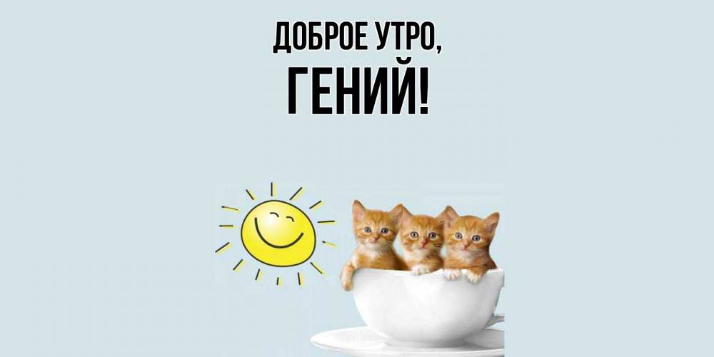 Открытка  для любимых и родных. гений, Доброе утро  