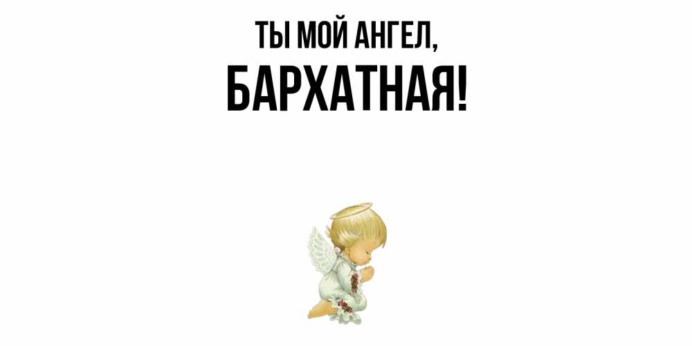 Картинка Ты мой ангел, бархатная