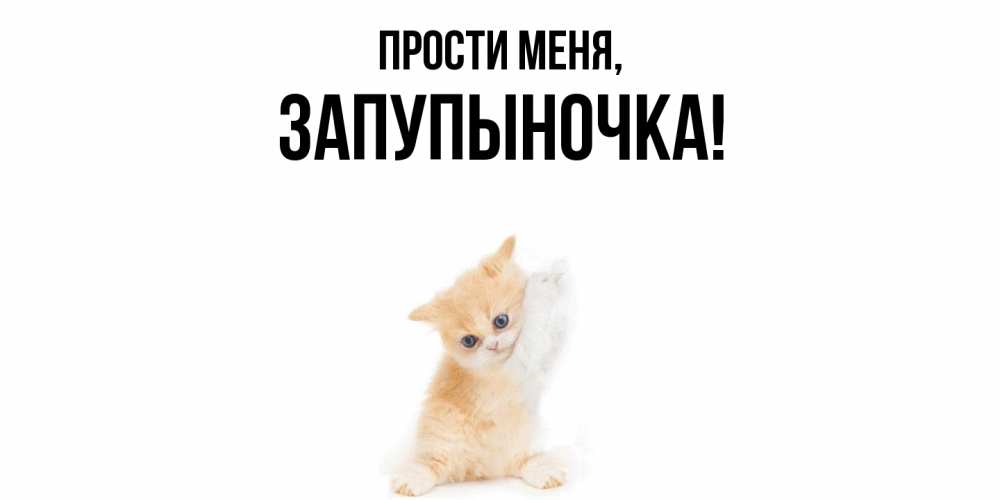 Открытка  для любимых и родных. запупыночка, Прости меня  