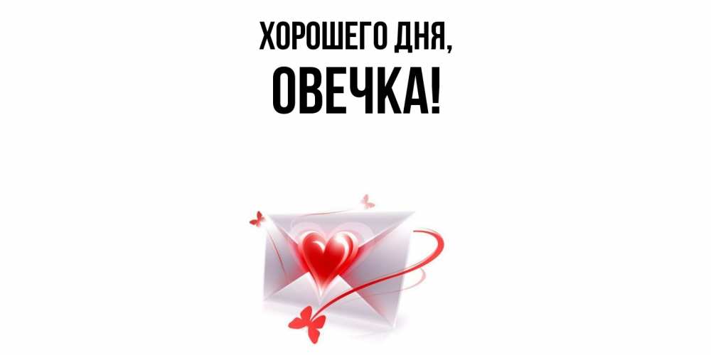 Открытка  для любимых и родных. овечка, Хорошего дня  