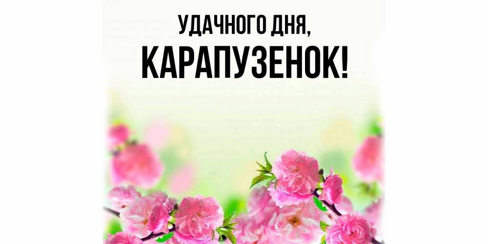Открытка  для любимых и родных. карапузенок, Удачного дня  
