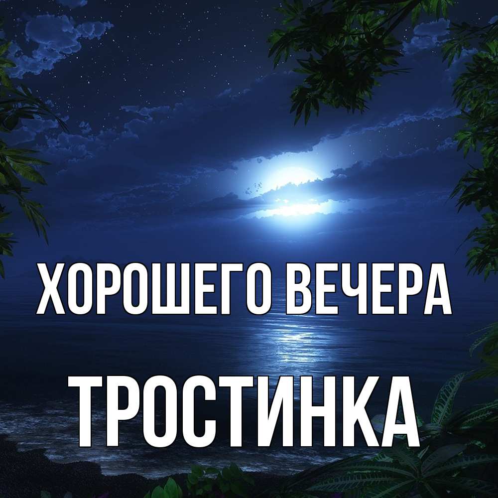 Открытка  для любимых и родных. тростинка, Хорошего вечера  