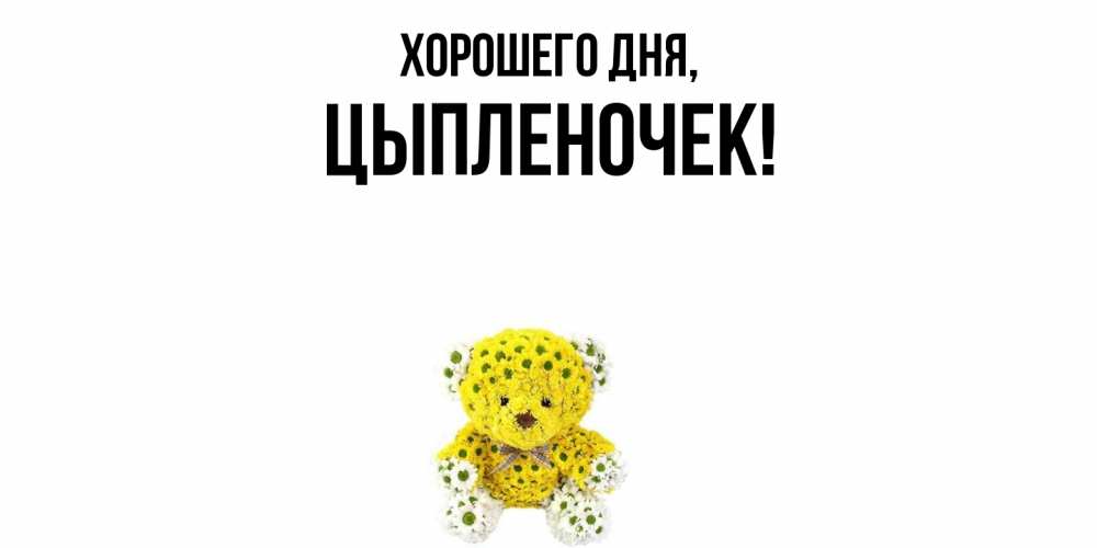 Открытка  для любимых и родных. цыпленочек, Хорошего дня  