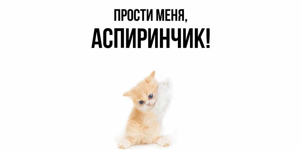 Открытка  для любимых и родных. аспиринчик, Прости меня  