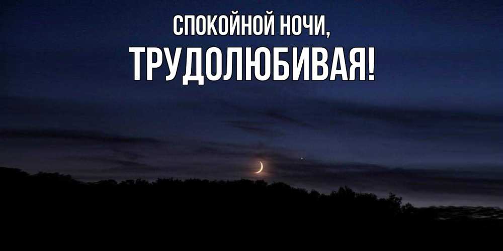 Картинка Спокойной ночи, тpудолюбивая