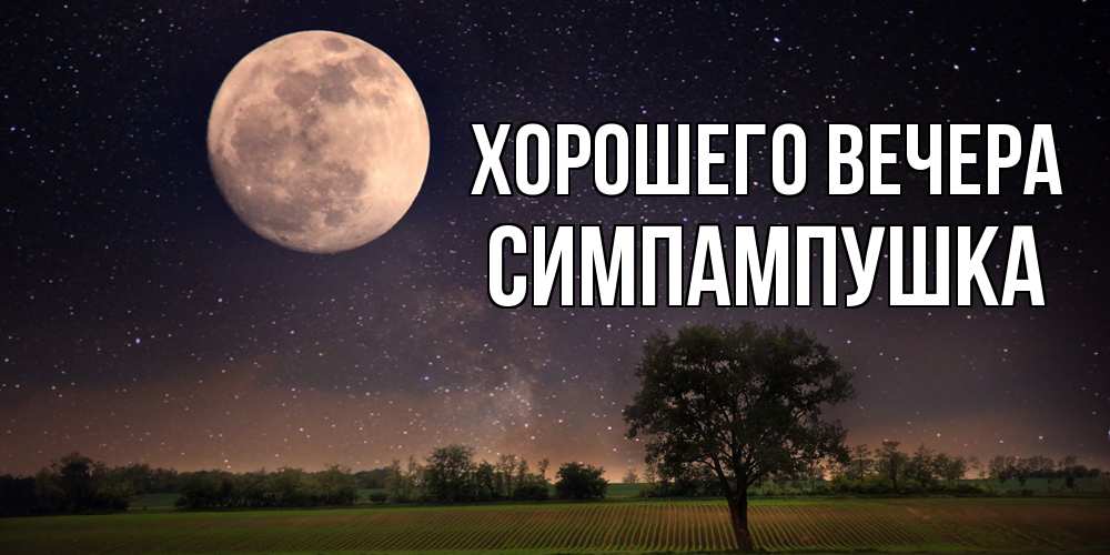 Открытка  для любимых и родных. симпампушка, Хорошего вечера  