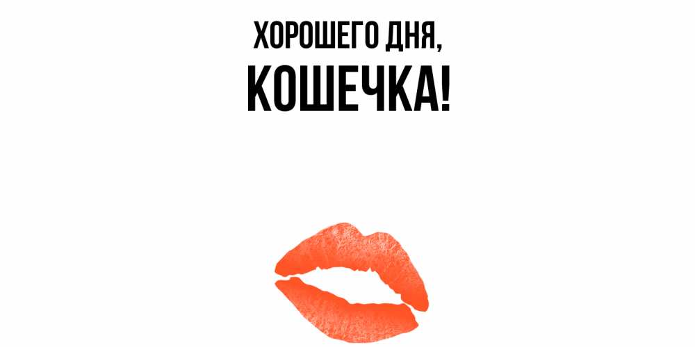 Открытка  для любимых и родных. Кошечка, Хорошего дня  