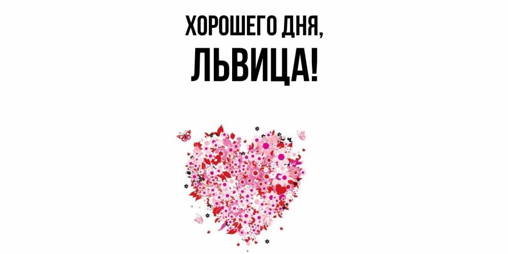 Открытка  для любимых и родных. львица, Хорошего дня  