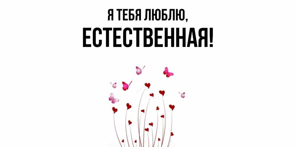 Открытка  для любимых и родных. естественная, Я тебя люблю  