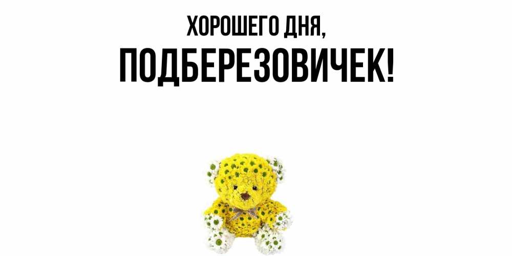 Открытка  для любимых и родных. подберезовичек, Хорошего дня  