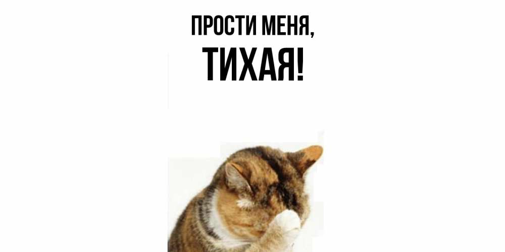 Открытка  для любимых и родных. тихая, Прости меня  