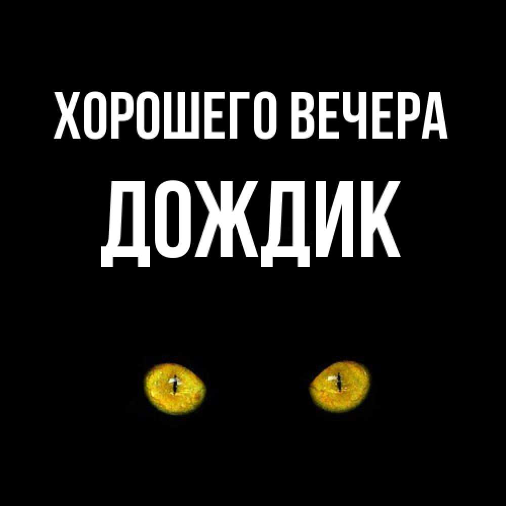 Открытка  для любимых и родных. дождик, Хорошего вечера  