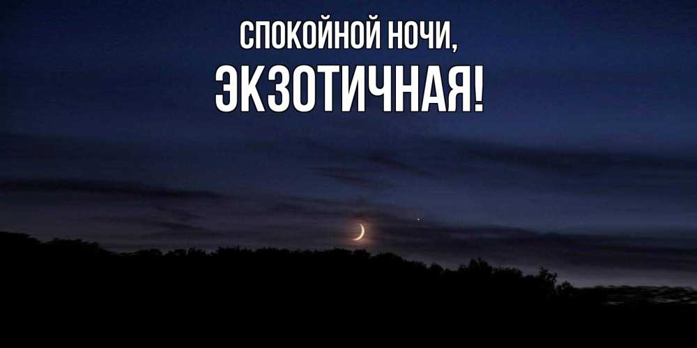 Открытка  для любимых и родных. экзотичная, Спокойной ночи  