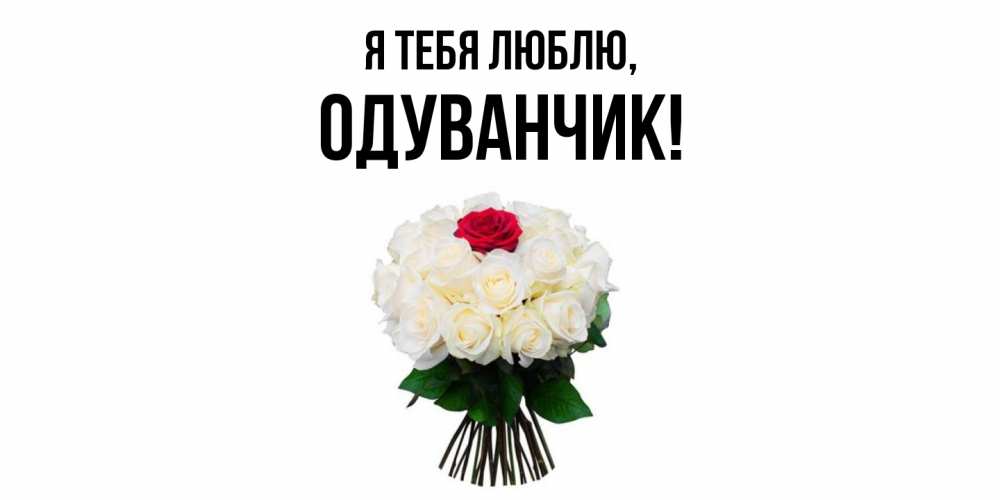 Открытка  для любимых и родных. одуванчик, Я тебя люблю  