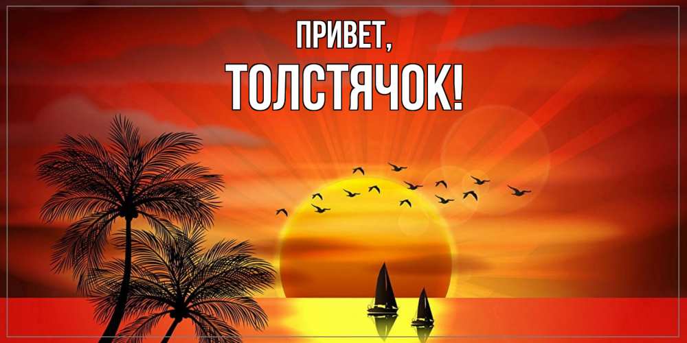 Открытка  для любимых и родных. толстячок, Привет  