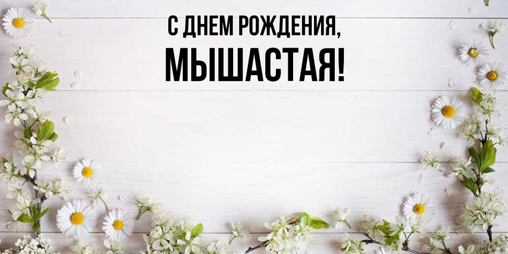 Открытка  для любимых и родных. мышастая, С днем рождения  