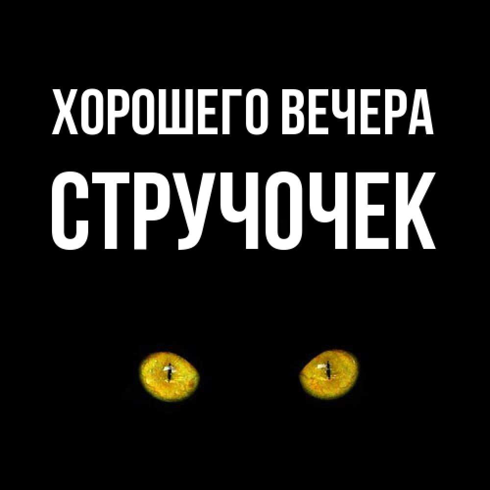 Открытка  для любимых и родных. стручочек, Хорошего вечера  