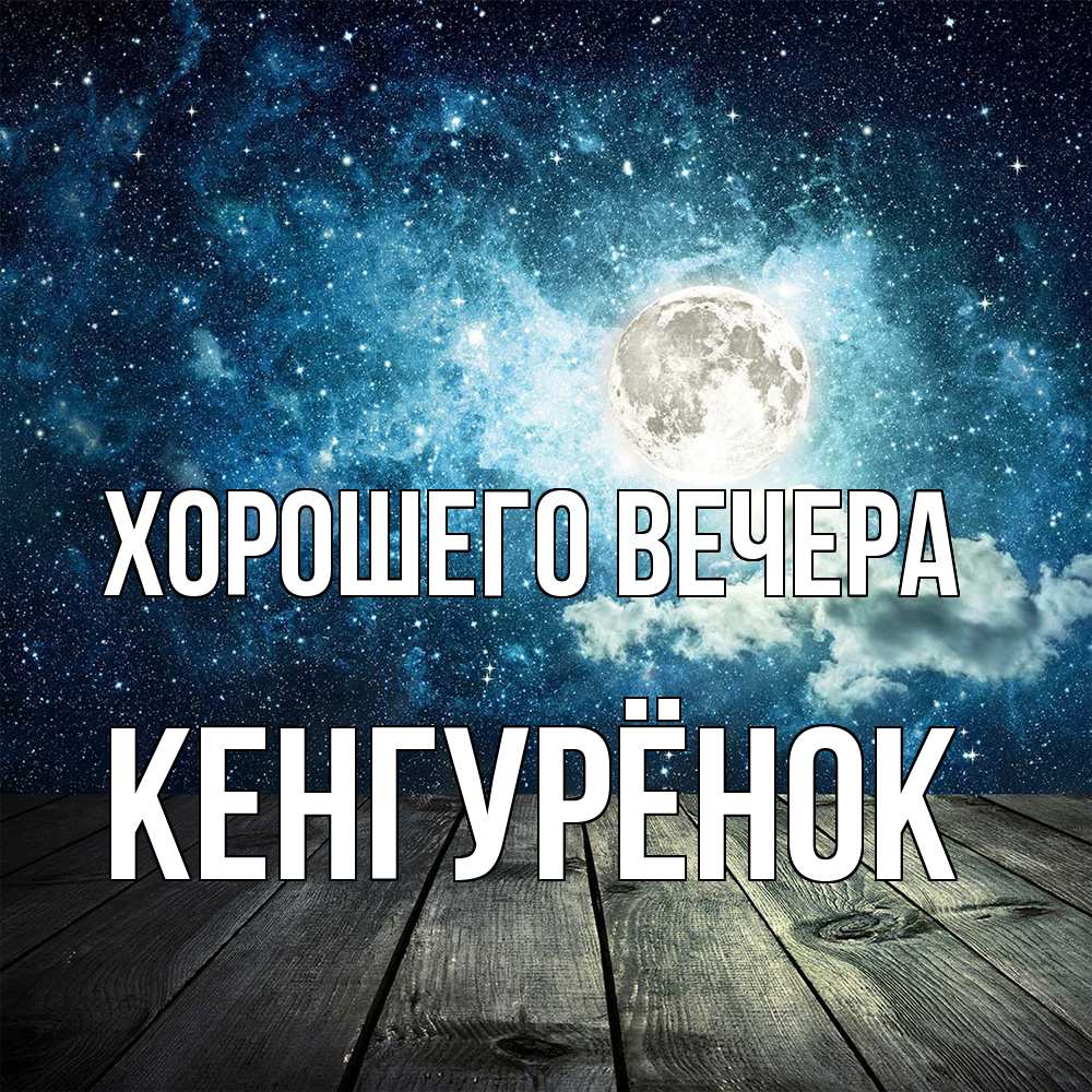 Открытка  для любимых и родных. кенгурёнок, Хорошего вечера  
