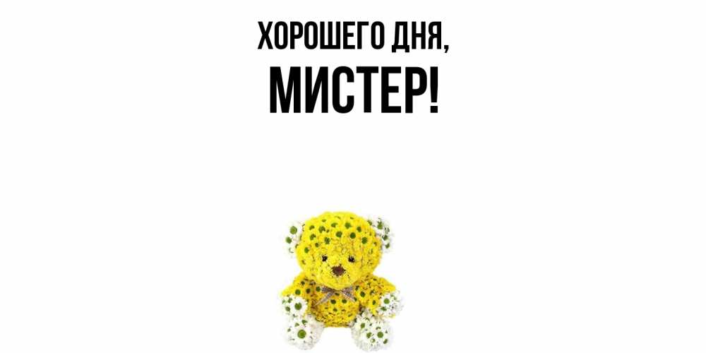 Открытка  для любимых и родных. мистер, Хорошего дня  