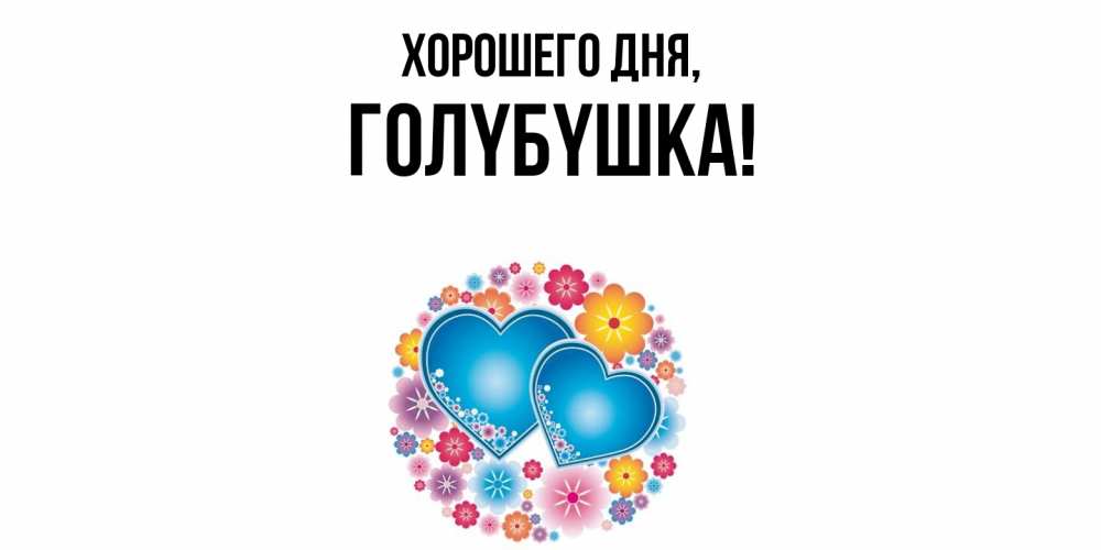 Открытка  для любимых и родных. голyбyшка, Хорошего дня  