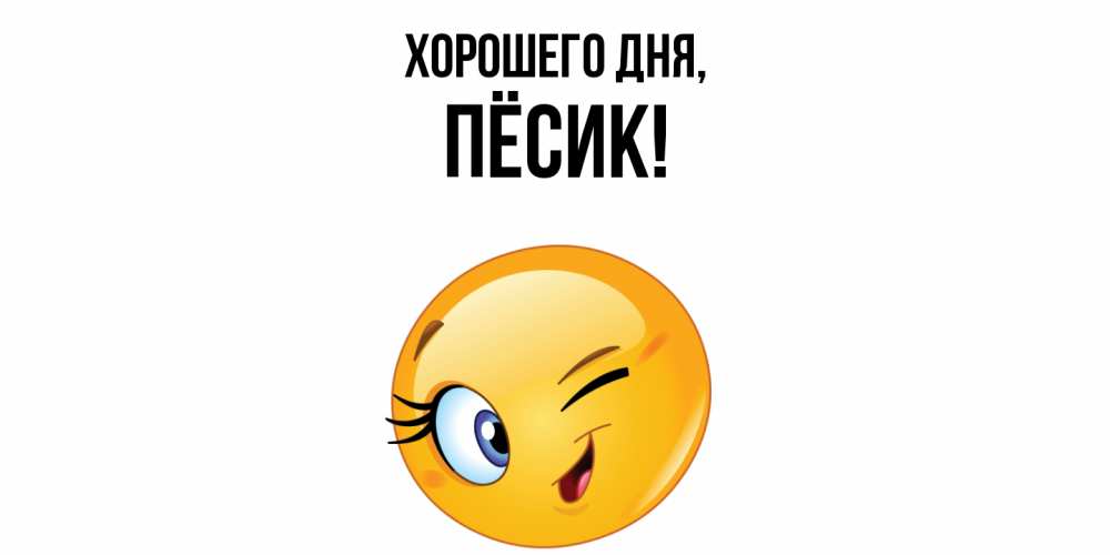 Открытка  для любимых и родных. пёсик, Хорошего дня  