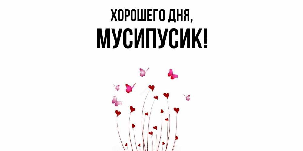 Открытка  для любимых и родных. мусипусик, Хорошего дня  