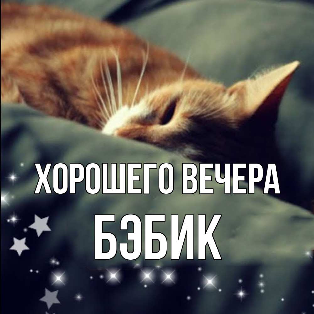 Открытка  для любимых и родных. бэбик, Хорошего вечера  