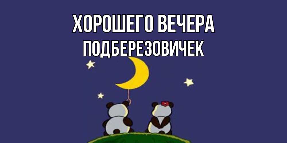 Открытка  для любимых и родных. подберезовичек, Хорошего вечера  