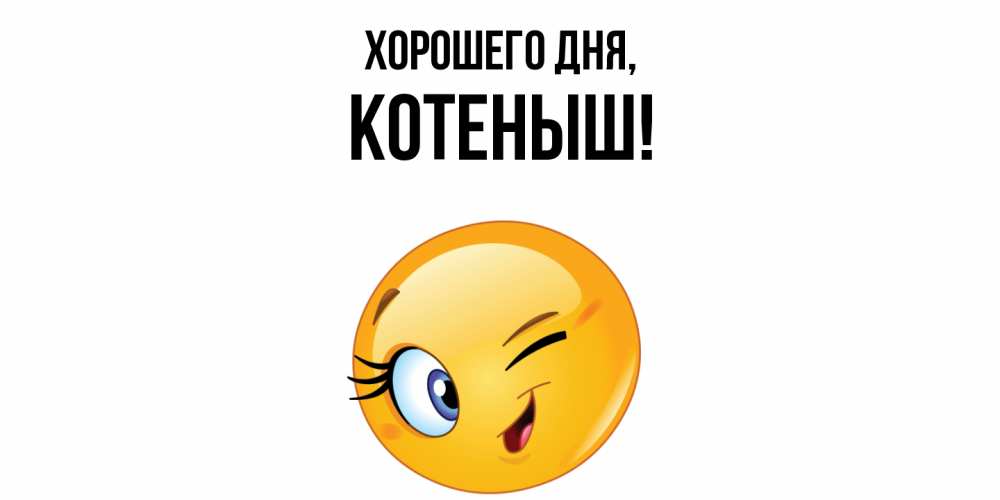 Открытка  для любимых и родных. котеныш, Хорошего дня  