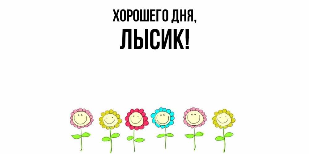 Открытка  для любимых и родных. лысик, Хорошего дня  