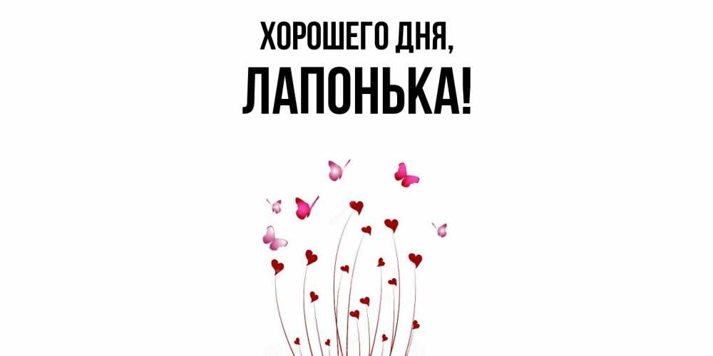 Открытка  для любимых и родных. лапонька, Хорошего дня  