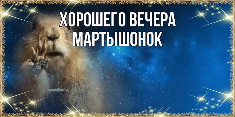 Картинка Хорошего вечера, маpтышонок