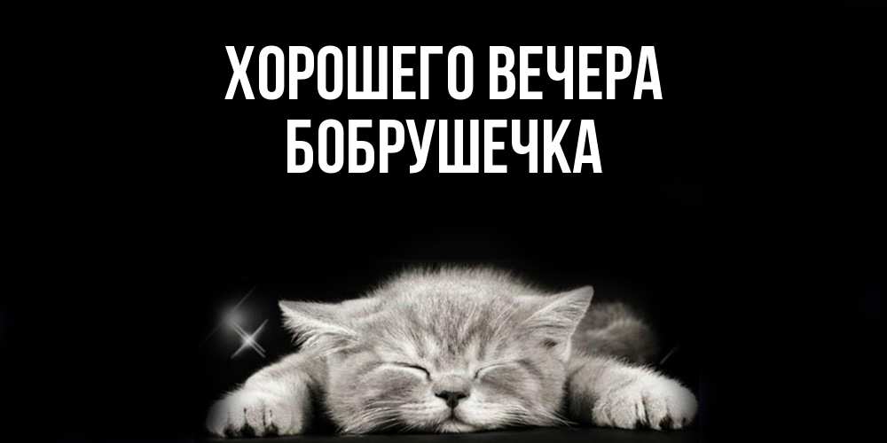 Открытка  для любимых и родных. бобрушечка, Хорошего вечера  