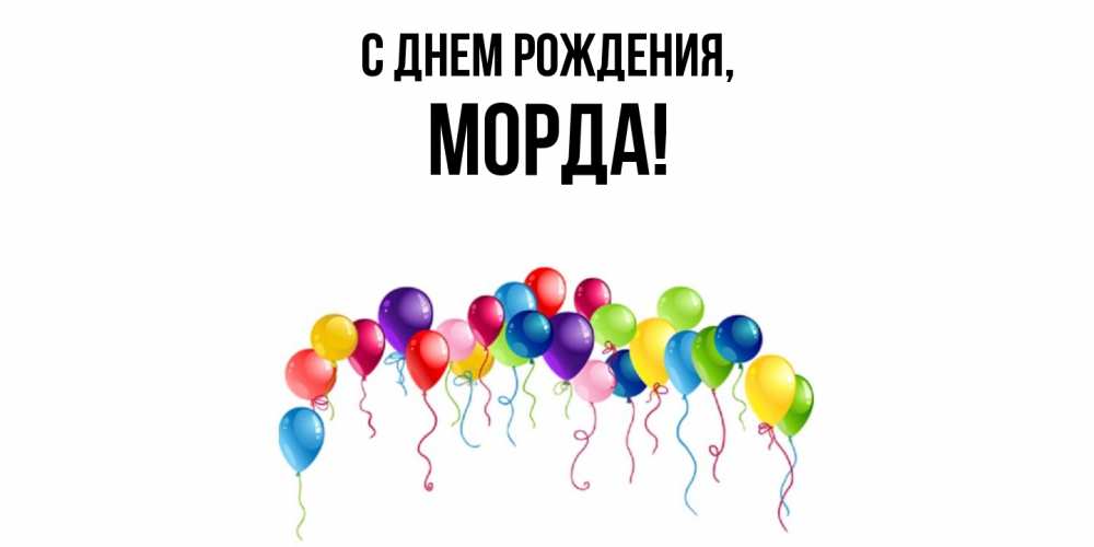 Открытка  для любимых и родных. морда, С днем рождения  
