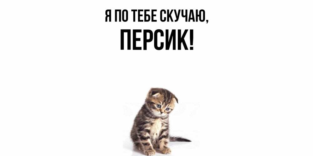 Картинка Я по тебе скучаю, персик