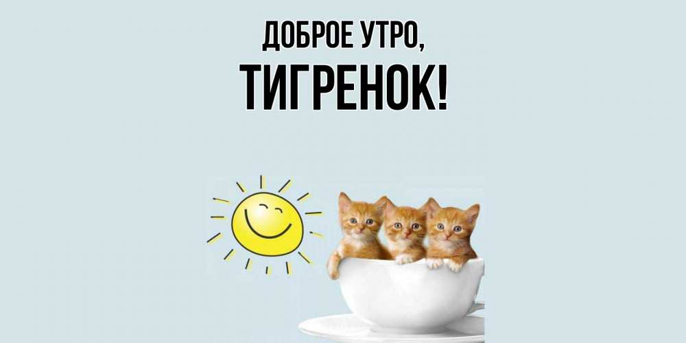 Картинка Доброе утро, Тигренок