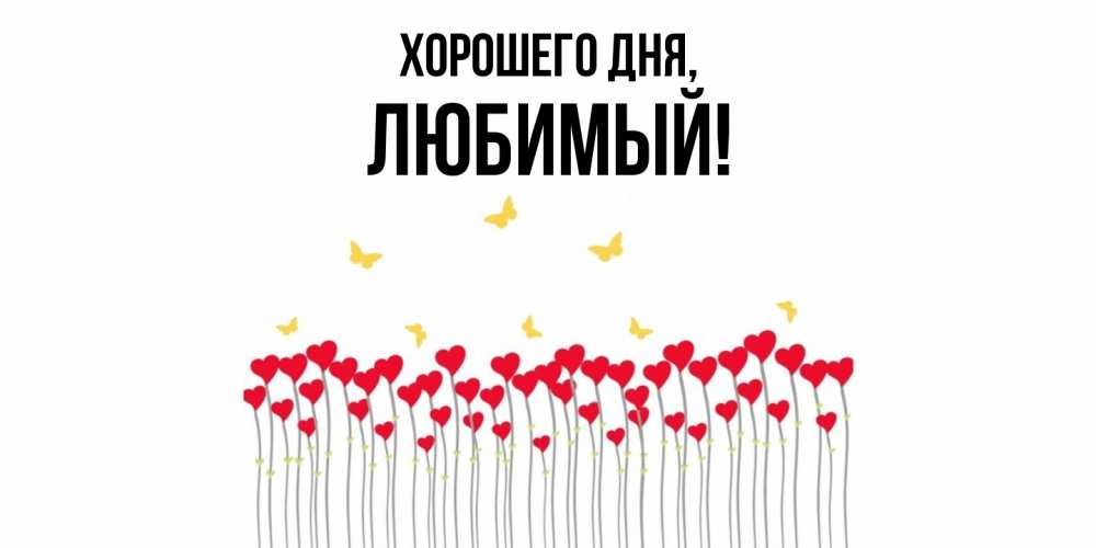 Открытка  для любимых и родных. Любимый, Хорошего дня  