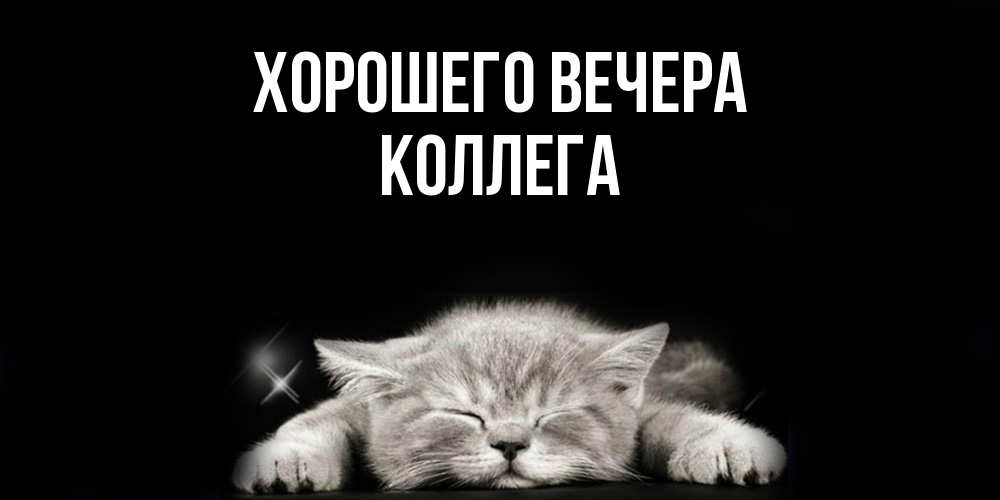 Открытка  для любимых и родных. Коллега, Хорошего вечера  