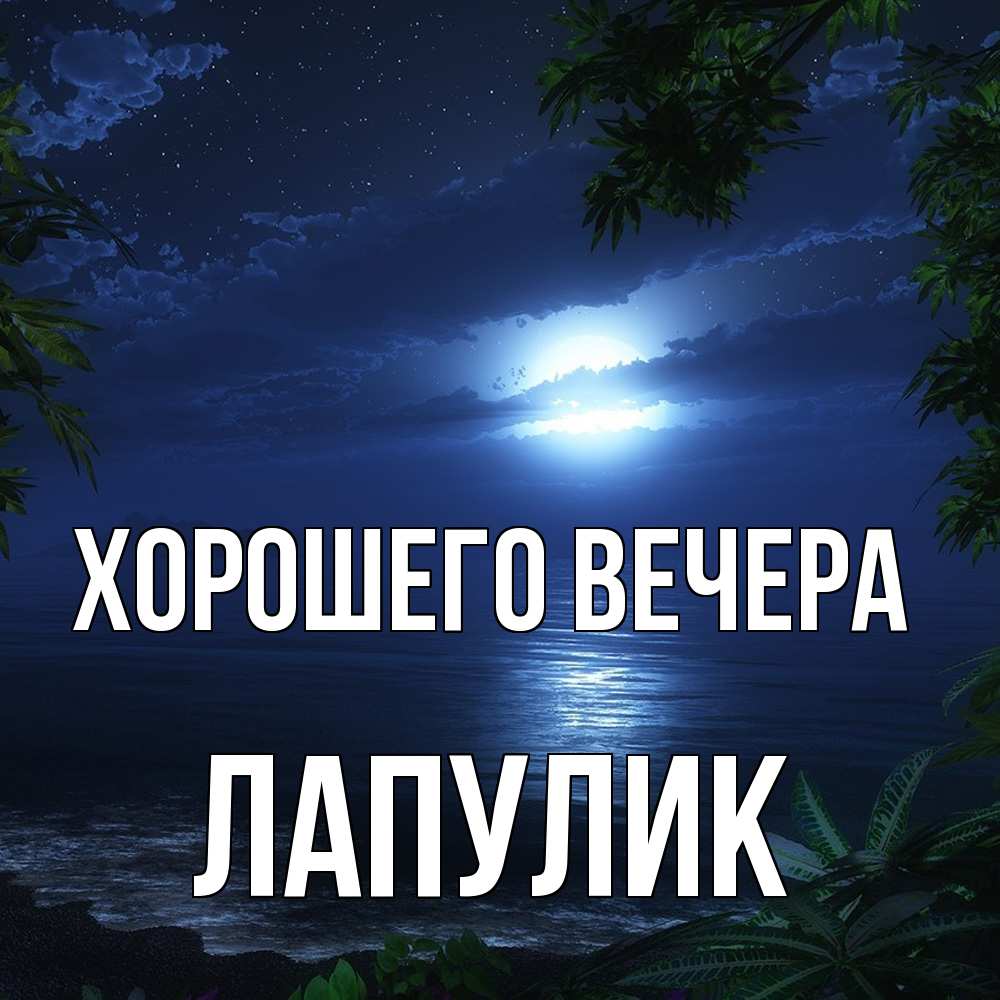 Картинка Хорошего вечера, Лапулик