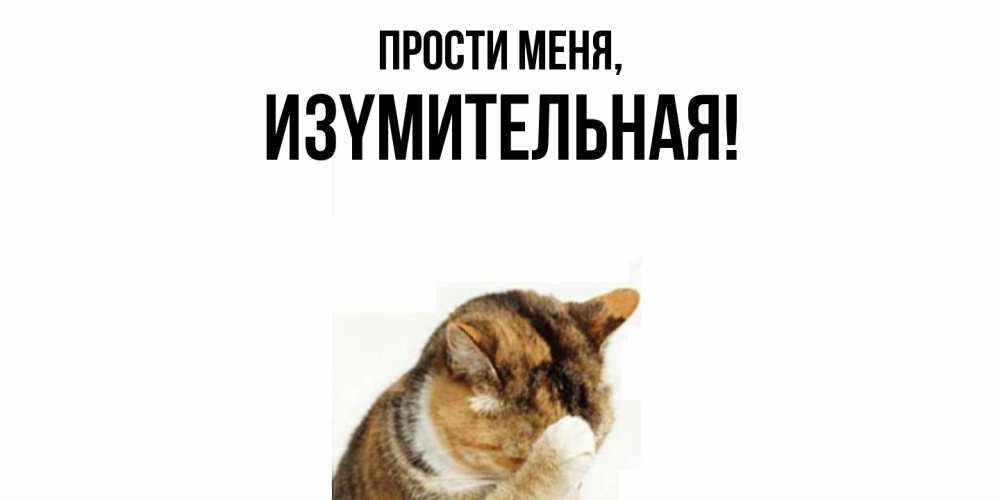 Открытка  для любимых и родных. изyмительная, Прости меня  