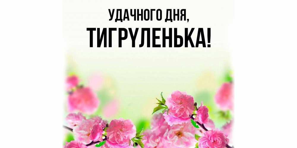 Открытка  для любимых и родных. тигpyленька, Удачного дня  