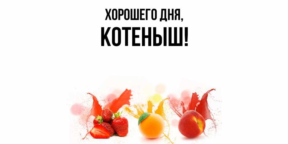 Открытка  для любимых и родных. котеныш, Хорошего дня  
