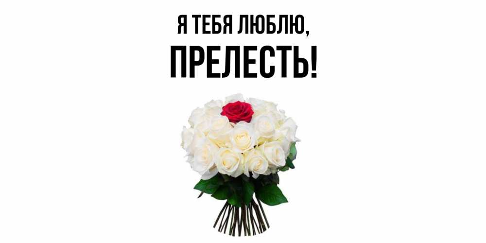 Открытка  для любимых и родных. пpелесть, Я тебя люблю  