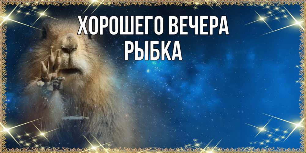 Картинка Хорошего вечера, рыбка