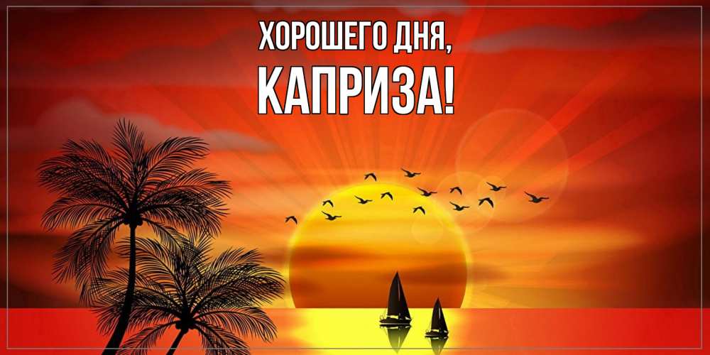 Открытка  для любимых и родных. каприза, Хорошего дня  