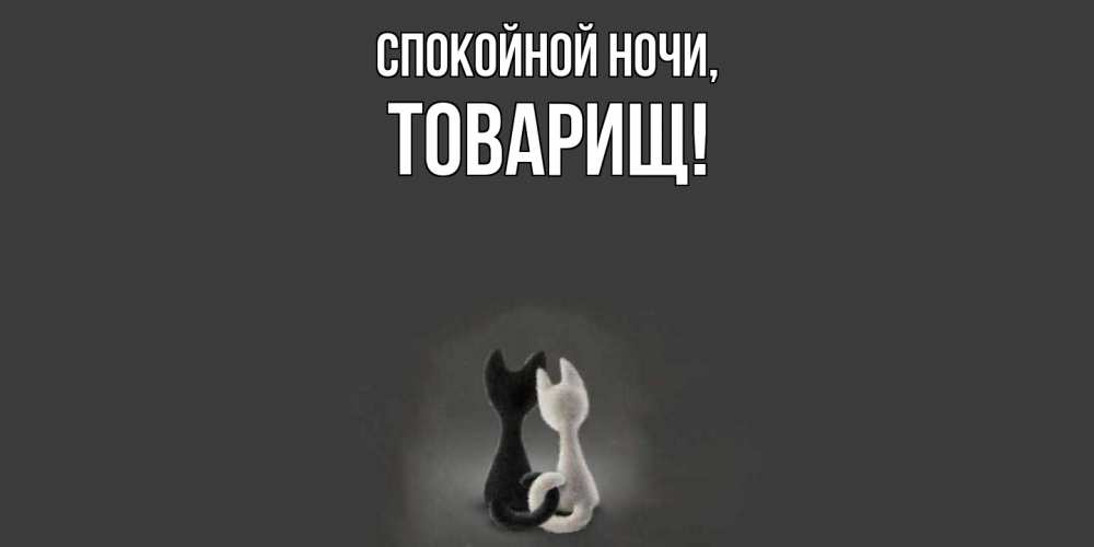 Открытка  для любимых и родных. Товарищ, Спокойной ночи  